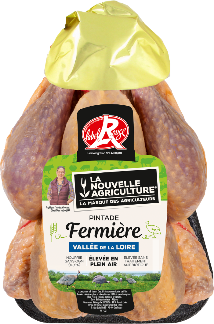 Pack produit de Pintade fermière Label Rouge La Nouvelle Agriculture