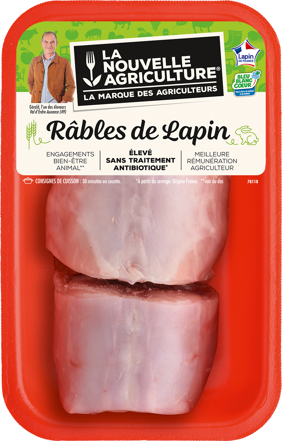 Pack produit de Râbles de lapin Bleu-Blanc-Cœur La Nouvelle Agriculture