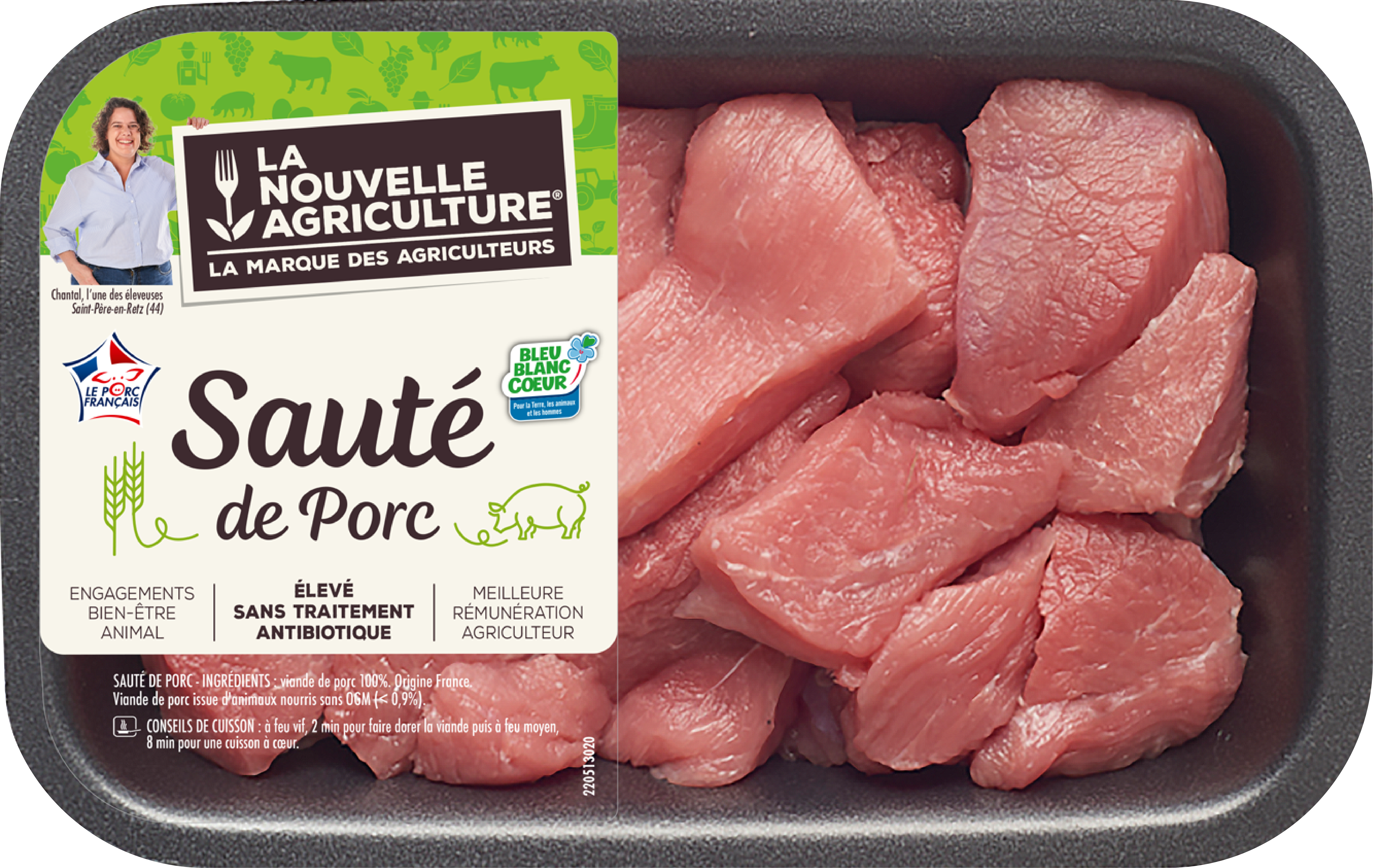 Pack produit de Sauté de porc Bleu-Blanc-Cœur La Nouvelle Agriculture