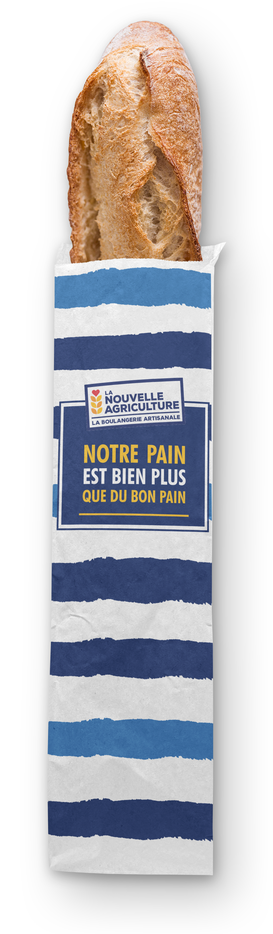 Produit baguette à base de farine de blé T65 La Nouvelle Agriculture