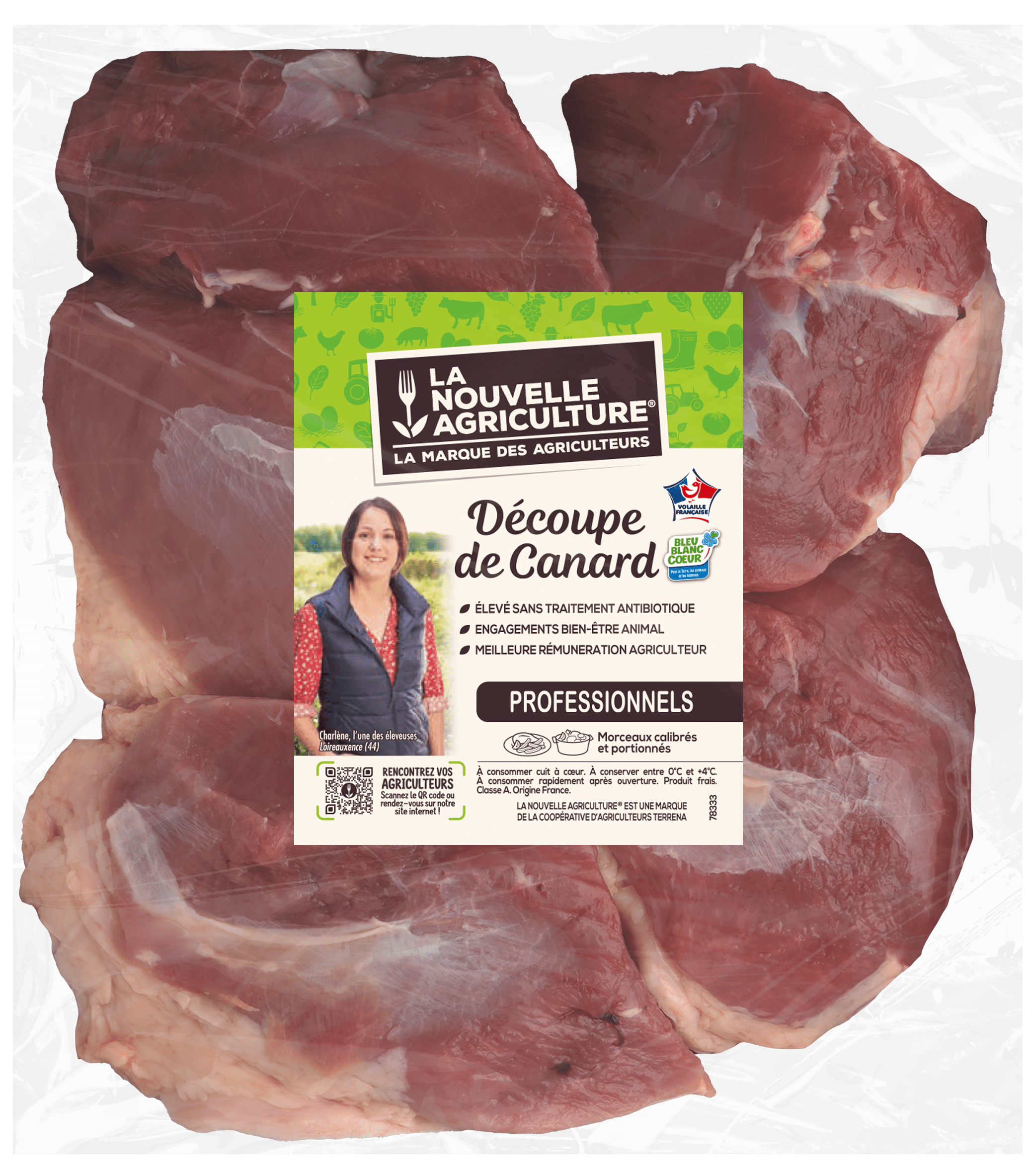 Pack produit de filet de canard tranché gamme professionnelle La Nouvelle Agriculture