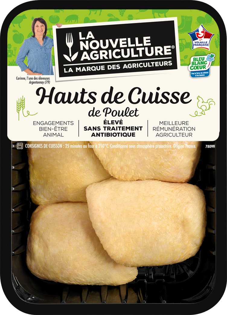 Pack produit de Hauts de cuisse de poulet Bleu-Blanc-Cœur La Nouvelle Agriculture