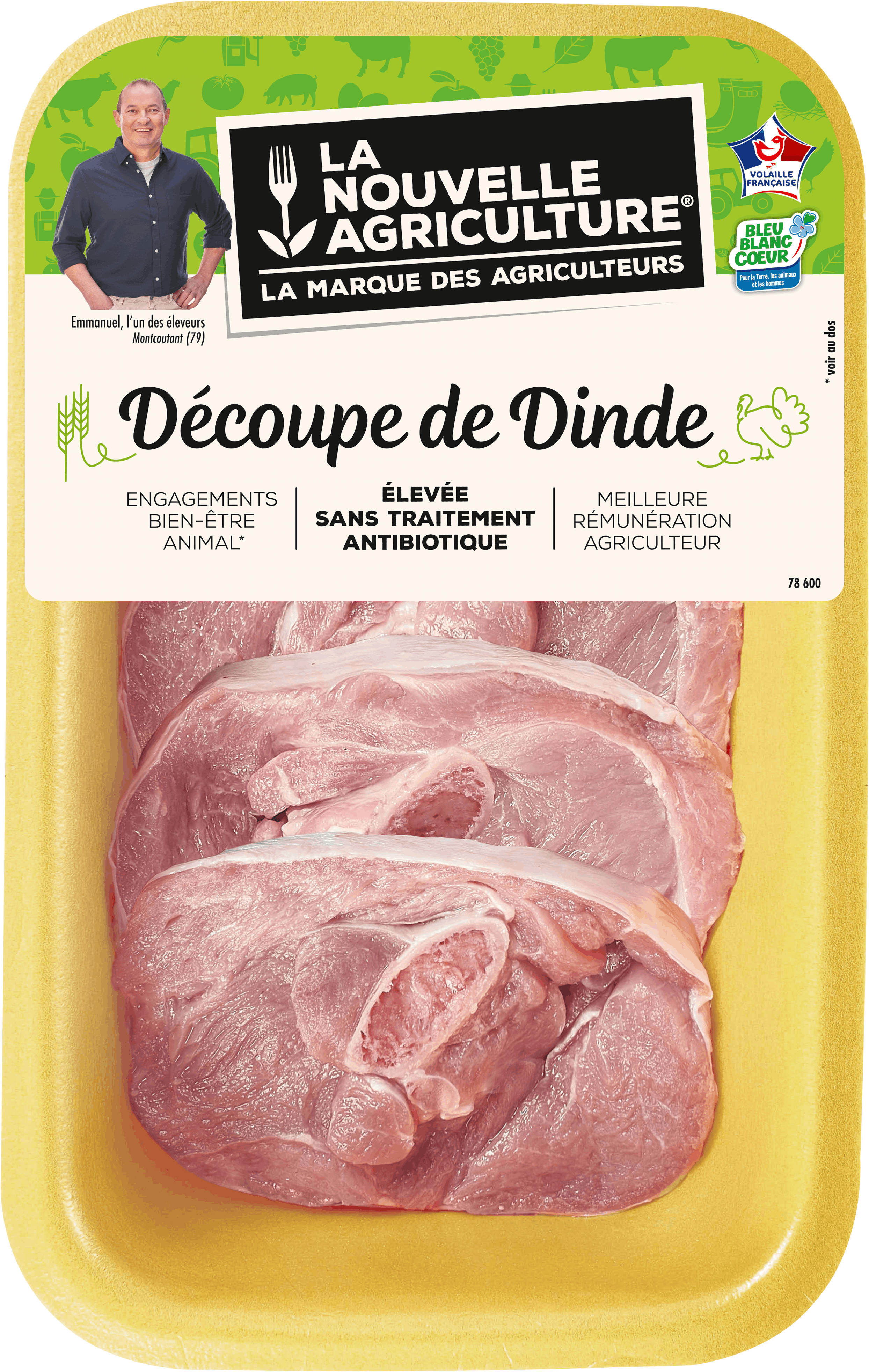 Pack produit d'Osso bucco de dinde Bleu-Blanc-Cœur La Nouvelle Agriculture
