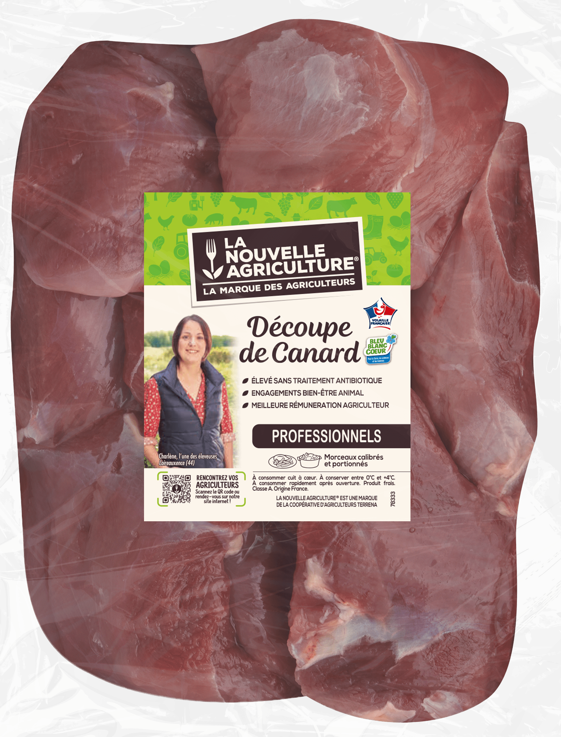 Pack produit de pavés de filet de canard gamme professionnelle La Nouvelle Agriculture