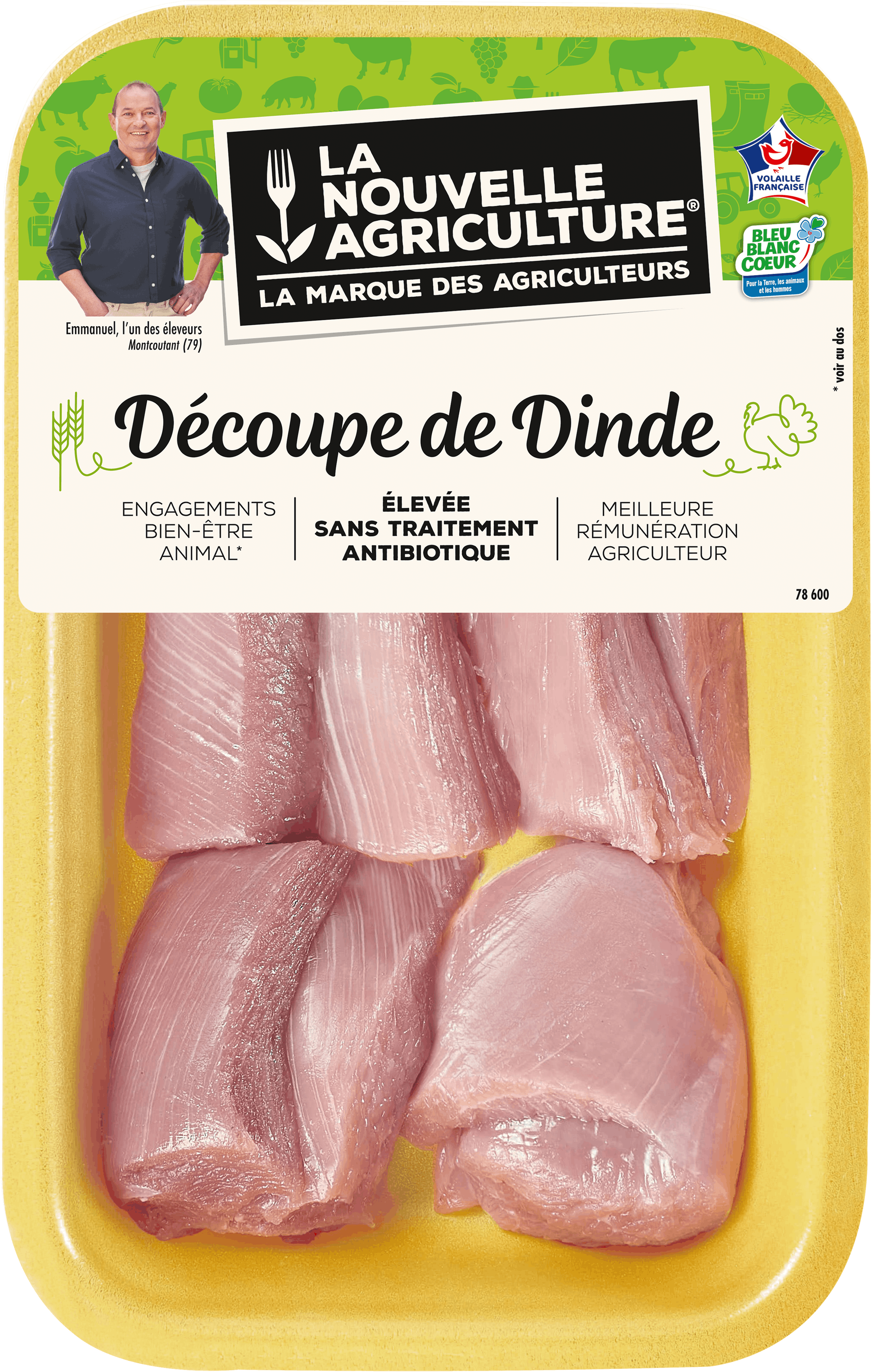 Pack produit de Sauté de dinde Bleu-Blanc-Cœur La Nouvelle Agriculture