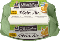 Pack produit d'Œufs Plein Air Bleu-Blanc-Cœur Idéal Coque La Nouvelle Agriculture